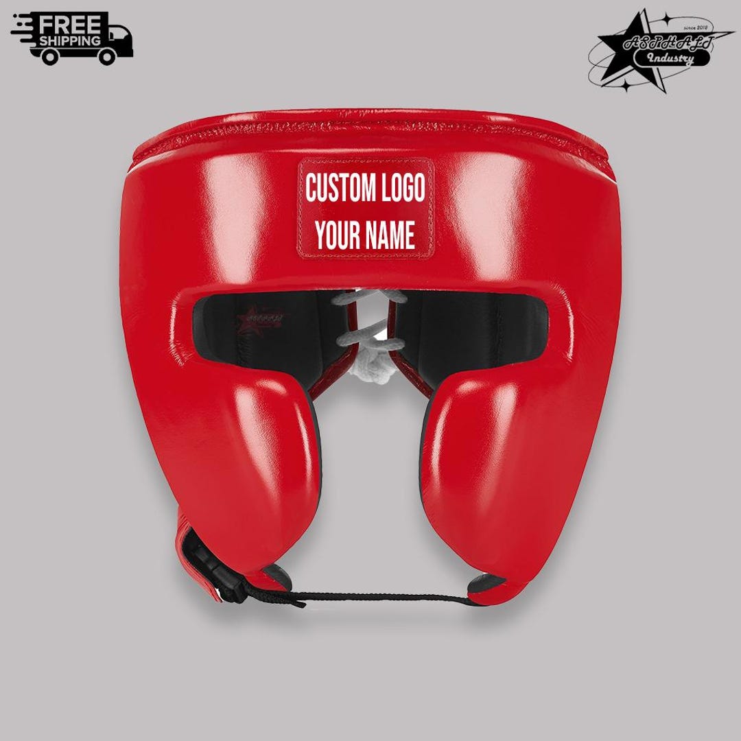 Custom Logo Boxing Headgear | Personalized Training Head Guard | Club ...