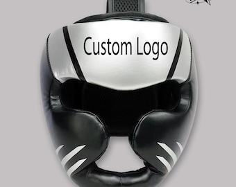 Aangepaste Bokshoofdbescherming Gepersonaliseerd Logo Sparring Training Beschermende Uitrusting Kickboksen MMA MuayThai Helm