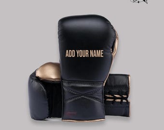 Maßgeschneiderte Personalisierte Leder-Boxhandschuhe, Schnürung Sparring Trainingsausrüstung Boxgeschenk