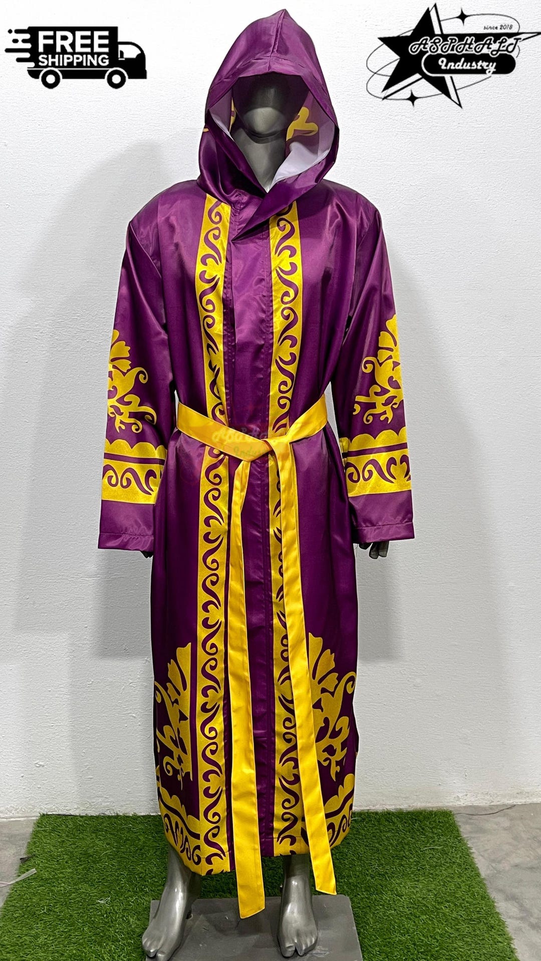 Custom Hooded Boxing Robe Satin Walkout Outfit for Match Entry or ...