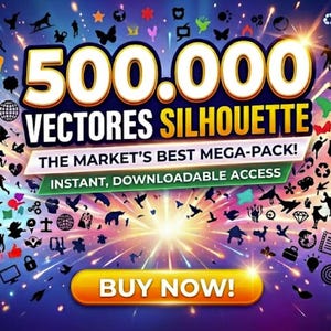 SUPER MEGA pack 500,000 Silhouette Cameo Cutting Vectors for Boxes, Scrapbooks, Papers, Studio • SVG • DXF / CDR, PSP, Instant Download