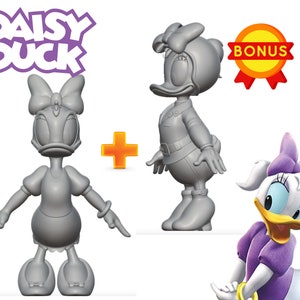 Daisy Duck 3D Obj-Datei, Bonus Pack, digitaler Sofort-Download