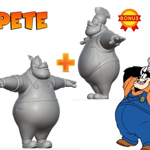Pete 3D obj file, bonus pack, digital instant download