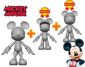 Mickeey 3D obj file, bonus pack, digital instant download
