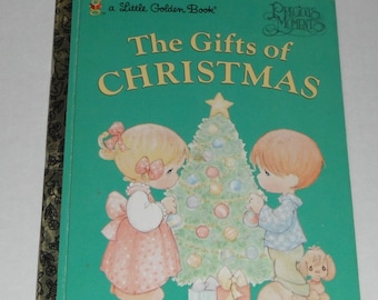 A Little Golden Book Precious Moments Gifts of Christmas by Matt Mitter Illustrated by Sam Butcher  Vintage Book