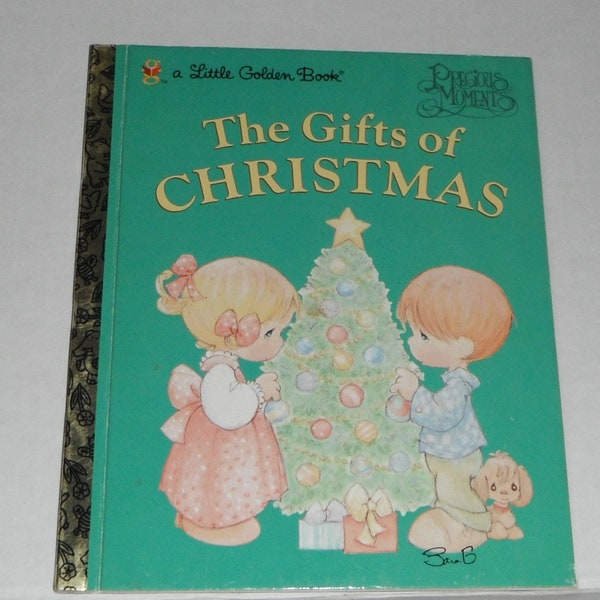 A Little Golden Book Precious Moments Gifts of Christmas by Matt Mitter Illustrated by Sam Butcher  Vintage Book