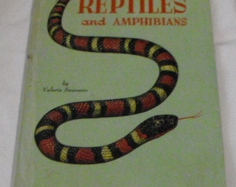 A Child's Book of Reptiles and Amphibians  by Valerie Swenson Vintage Maxton Books 1954