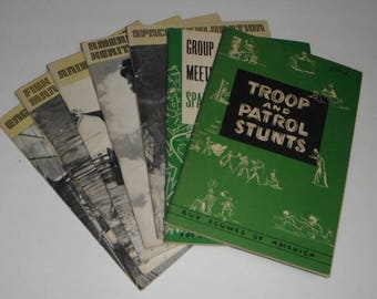 8 Boy Scouts of  America Books including Merit Badge Series Animal Science Genealogy American Heritage Engineering Space Exploration