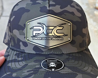Custom Laser Engraved Patch Trucker Hat | Metal-Look Acrylic Logo