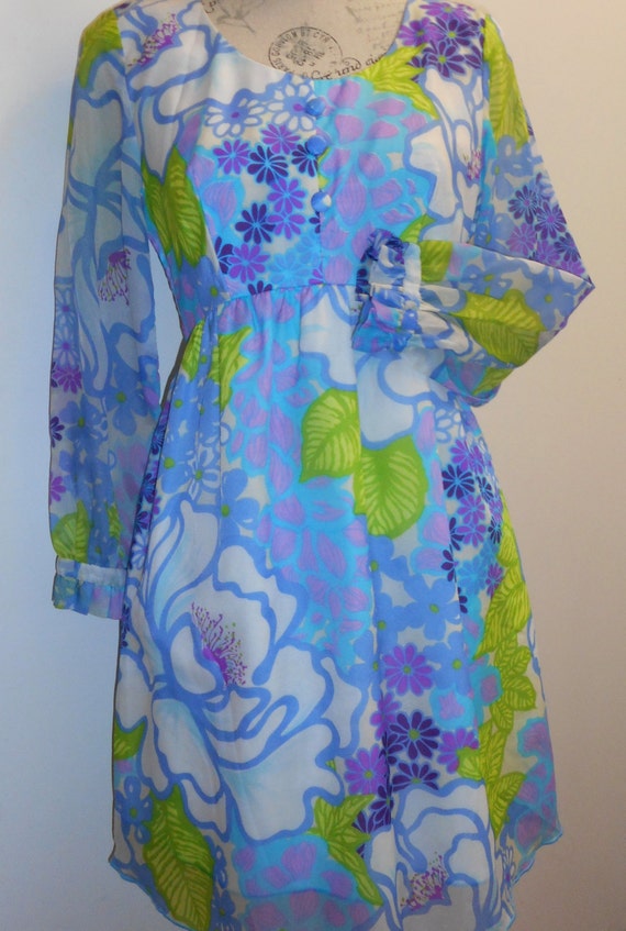 1960's floral Mini-dress