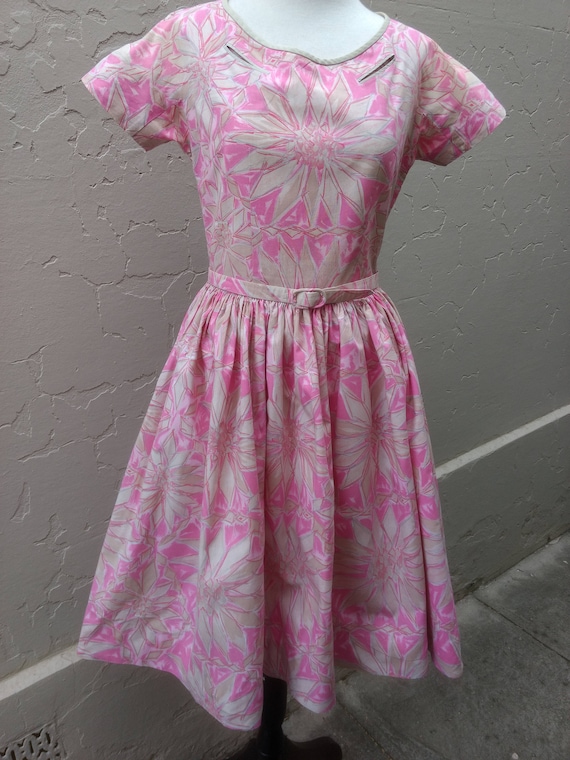 1960s printed cotton frock