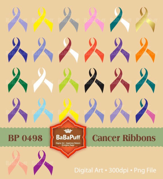 26 Printable Cancer Ribbons Personal and Small Commercial | Etsy
