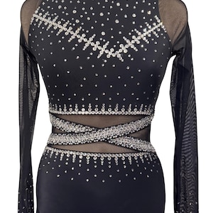 black sparkly dress costume ideas Black Pleated Off Shoulder Bubble Hem Strapless Sequin Mini Dress M / Black main image 1