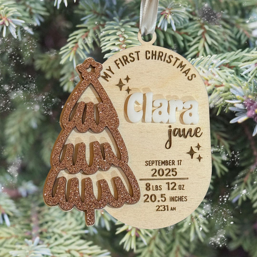 Personalized Baby Tree Ornament – Custom Birth Stats Keepsake - Etsy