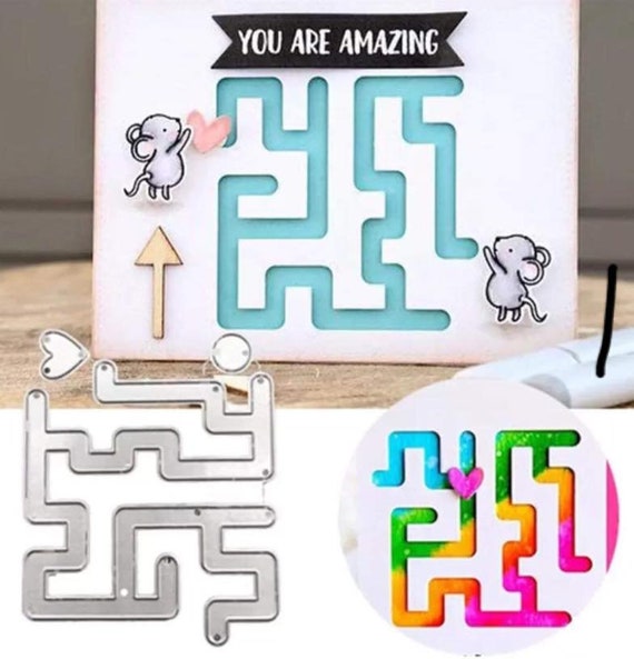 Maze Puzzle Cutting Dies Stencil Scrap booking Die Cutter Card Die-Cut