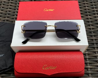 カルティエ サントス デュモン サングラス：ヴィンテージ リムレス