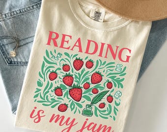 Bookish Shirt, Comfort Colors® Reading Shirt, Book Lover Clothing , Gifts for Readers, Banned Books Shirt, Reading Is My Jam Tee
