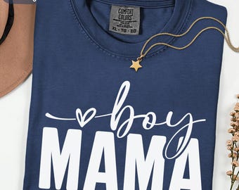 Boy Mom Shirt Comfort Colors®, Boy Mom Gift for Mom, Cute Boy Mama Tee, Minimalist Mom Life Shirt, Mothers Day Gift, Trendy Graphic Tee