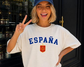 Comfort Colors España Shirt, Spain Soccer Shirt, Spain Football Shirt, España Graphic Tee, Spain Fan Gift, Spanish Pride Shirt