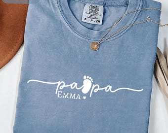 Personalized Dad To Be Shirt, Custom Promoted to Daddy Tee, New Father Gift, Pregnancy Announcement T-Shirt, Custom Daddy Tee