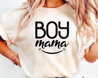 Boy Mom Shirt Comfort Colors®, Mama of Boys Shirt, Toile Floral Boy Mama Shirt, Pregnancy Announcement Boy, Mother's Day Gift, Cute Mom Tee