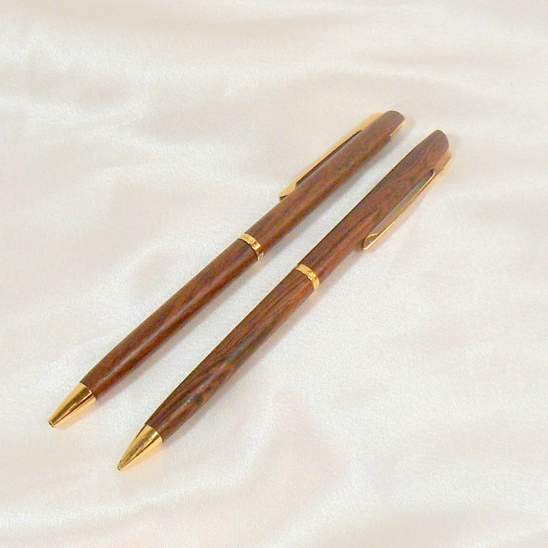 Hallmark Wooden Ballpoint Pen Mechanical Pencil Set Made USA Etsy
