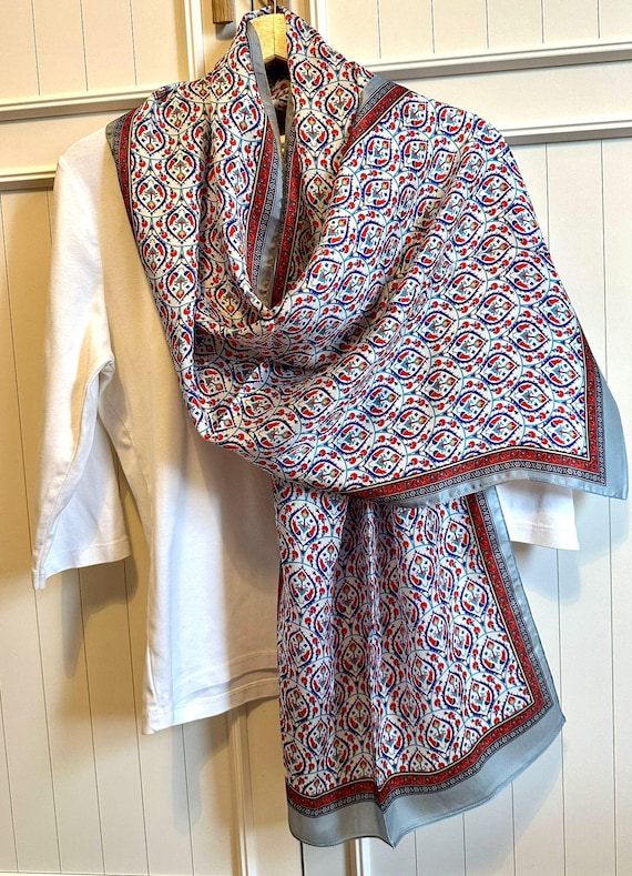 100% Pure Silk Scarf from Bursa, Heavyweight Luxury Silk Shawl
