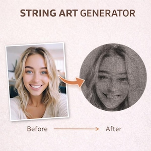 Generador de arte con hilo | Arte con hilo personalizado a partir de una foto | Diseño editable | Vista previa gratuita