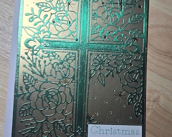 Tarjeta navideña de Green Cross con sobre (5x7)