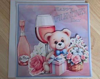 Feliz día de San Valentín (Oso con flores)