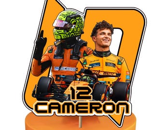 Personalised Lando Norris F1 Mclaren cake topper (digital file)
