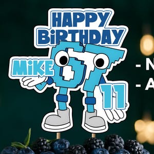 Personlig Six Seven-tårtdekoration / meme-födelsedag direktnedladdning (digital fil) PNG