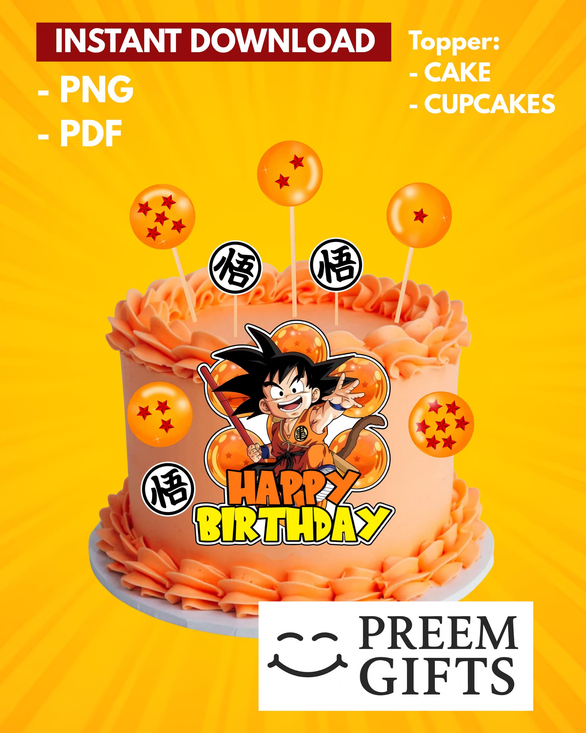 Décoration De Fête Dragon Ball Z Personnalisable - Boîtes à Favoris, Centre De Table