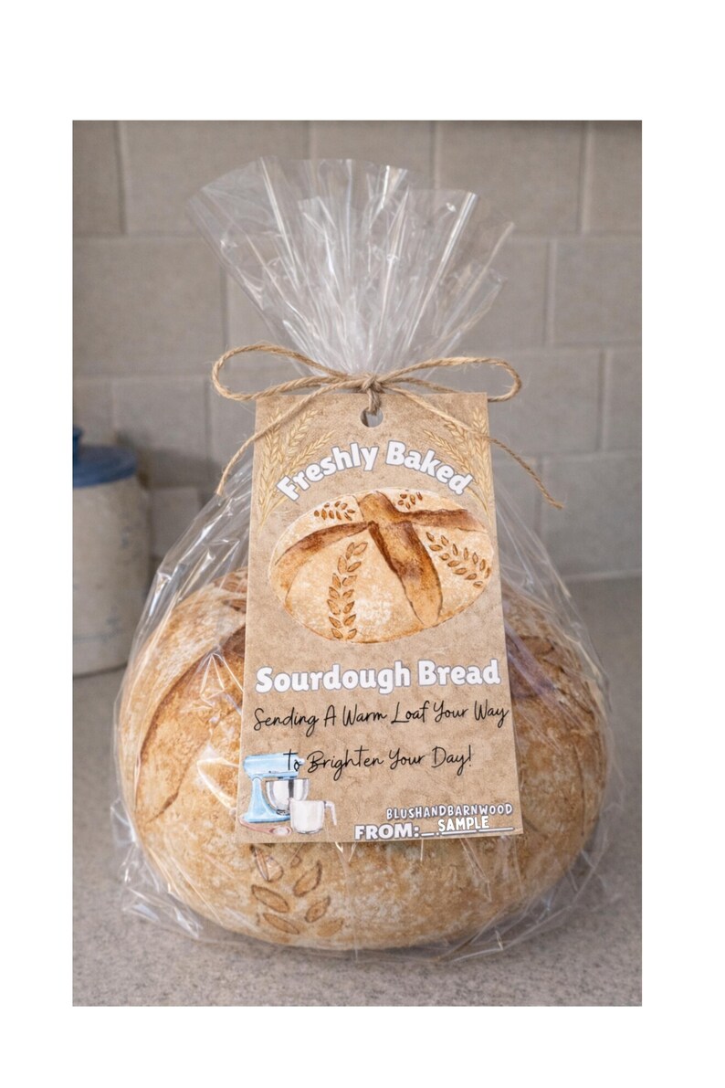 Sourdough Bread Gift Tag Printable Digital Download Freshly Baked ...
