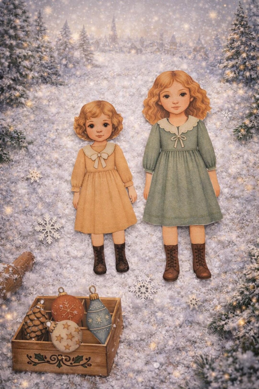 Printable Winter Paper Dolls – Vintage Style Dress up Activity (PDF) - Etsy