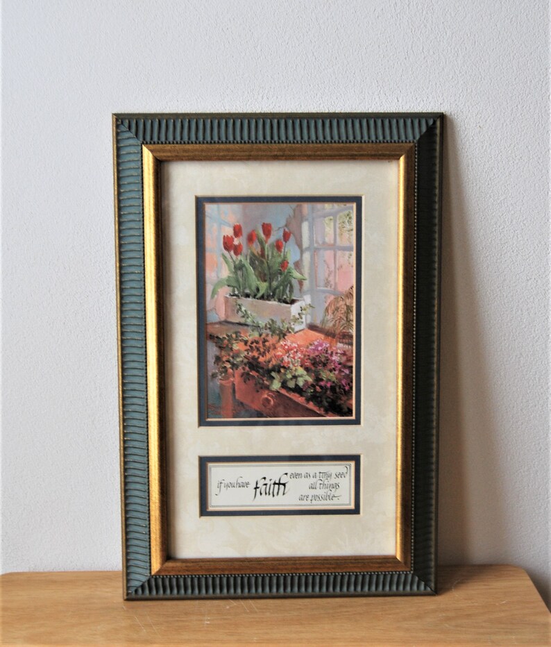 Faith Tiny Seed Quote Print Framed