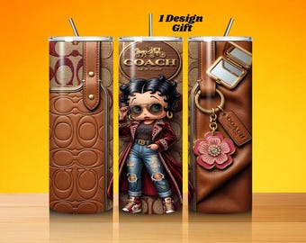 Betty Boop Kiss Tumbler Wrap, 20oz Skinny Sublimation Design (Digital Download)