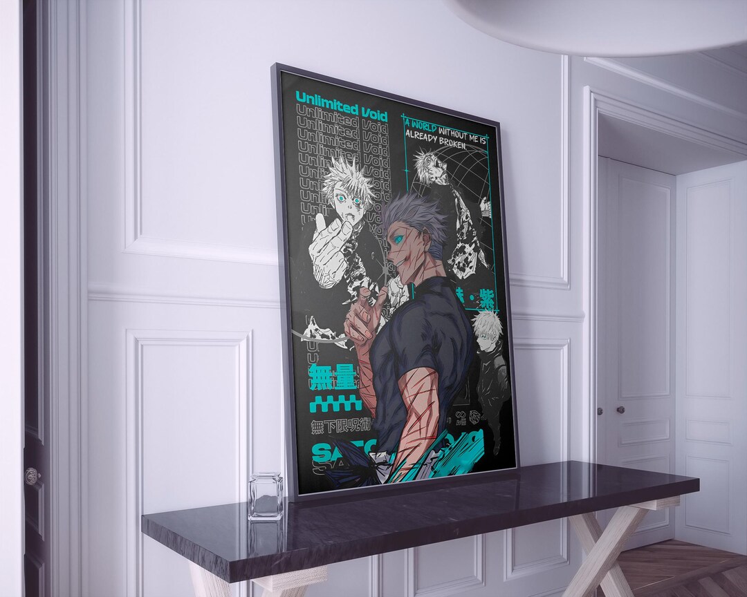 Gojo Jujutsu Kaisen Anime Wall Art Japanese Aesthetic Poster Manga ...