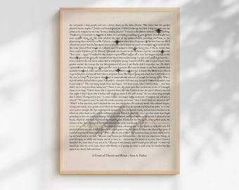 A Court of Thorns and Roses Quote Print | Fantasy Book Wall Art | ACOTAR Digital Download