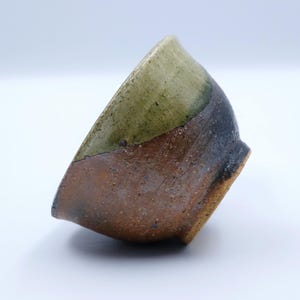 Ao Oribe Chawan Seto Ware Tea Bowl Japanese Studio Pottery Wabi Sabi Yunomi Signed