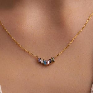 Birthstone Necklace for Mom,Personalized Family Birthstone Necklace,Custom Mother&#39;s Necklace,Gift for Her, Christmas Gifts