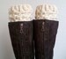 Boot cuffs  / Boot socks / Short Cable Leg warmers / Boot tops  for girls, teens, women - BEIGE - (more colors available) 