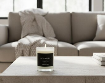 Lemongrass Sage Candle Coconut Soy Wax Blend Citrus Scent Intention Ritual Energy Clarity Aromatherapy Benefits Clean Burning Handpoured