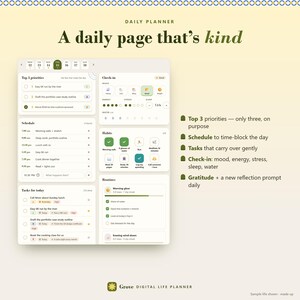 Digital Life Planner Dashboard, Goal & Habit Tracker, Weekly Review App bild 4