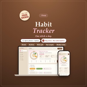 Habit Tracker App, Daily Routine & Streak Planner, Digital Goal Journal