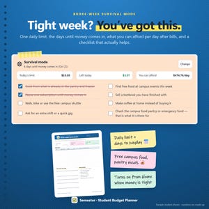 Student Budget Planner App, College Semester Money Tracker (Digital Download) 画像 5