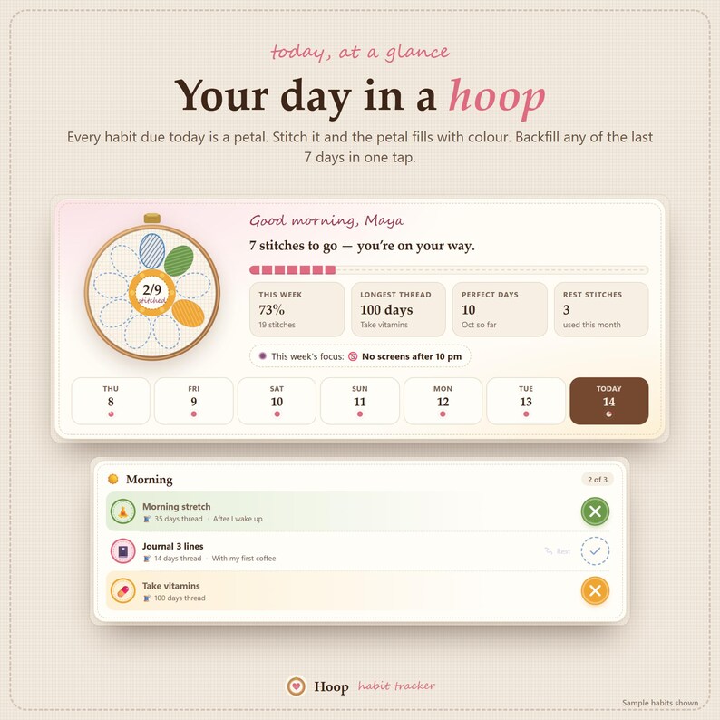 Habit Tracker App, Daily Routine & Streak Planner, Digital Goal Journal image 2