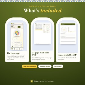 Digital Life Planner Dashboard, Goal & Habit Tracker, Weekly Review App bild 15
