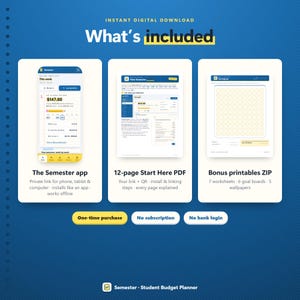 Student Budget Planner App, College Semester Money Tracker (Digital Download) 画像 15