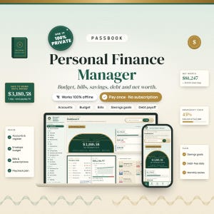 Personal Finance Manager Offline HTML, Budget Planner & Expense Tracker